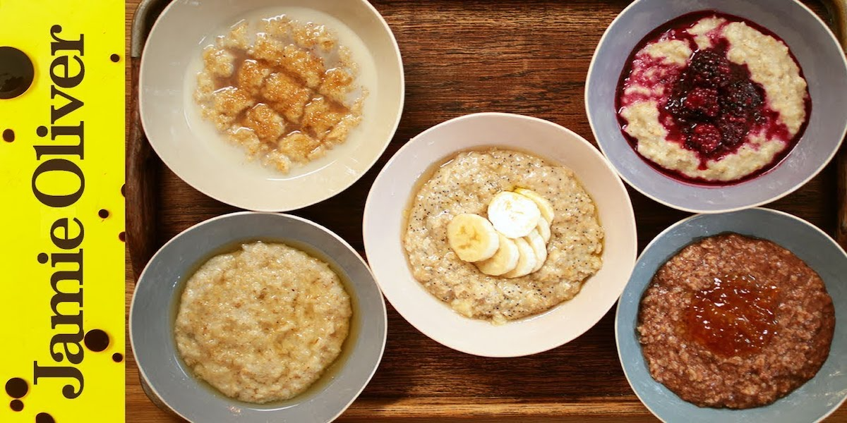 5 moduri de a gati ovazul cu lapte (porridge) de Jamie Oliver
