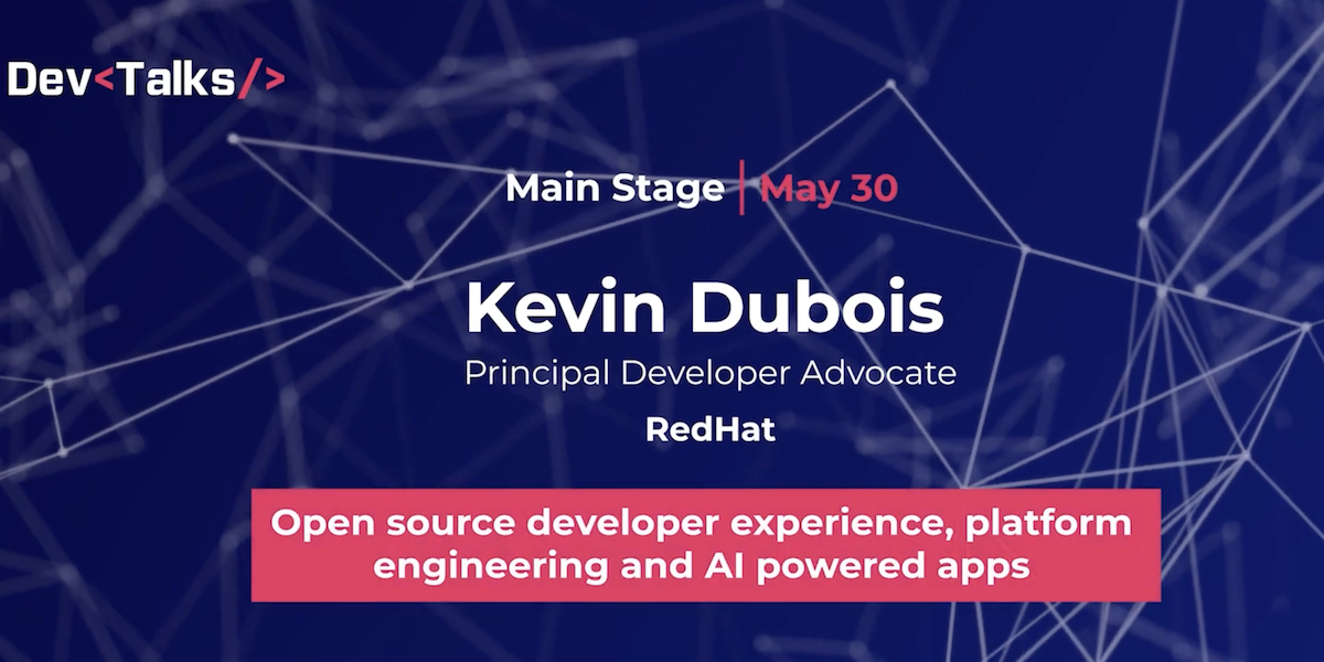 Open Source Developer Experience, Platform Engineering and AI powered Apps de DevTalks